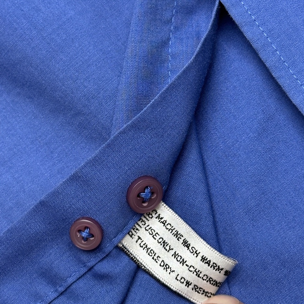 Pierre Cardin Button Down Blue Dress Shirt Mens size 16-32/33 (D75) - Picture 6 of 9